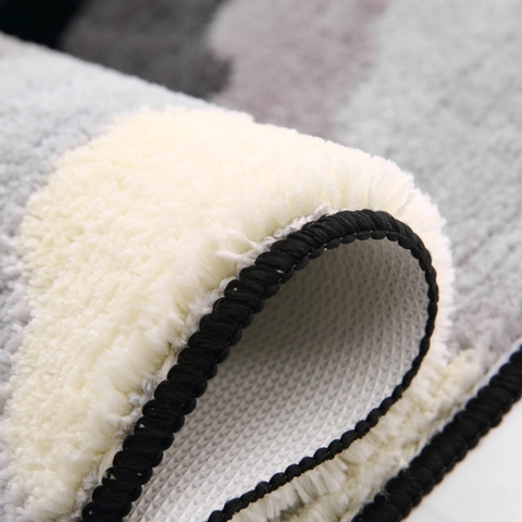 Modern Minimalistisch Antislip Absorberende Badmat Dikke Microvezel Shaggy Vloermat Voor Badkamer Slaapkamer Hal Gradiënt Golfpatroon