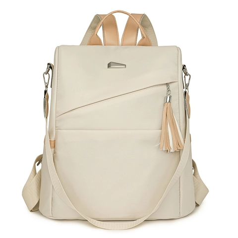 Zaino Donna Nylon Impermeabile Grande Capacità Antifurto Moda Casual Viaggio Scuola Borsa A Spalla Multifunzionale Nappa