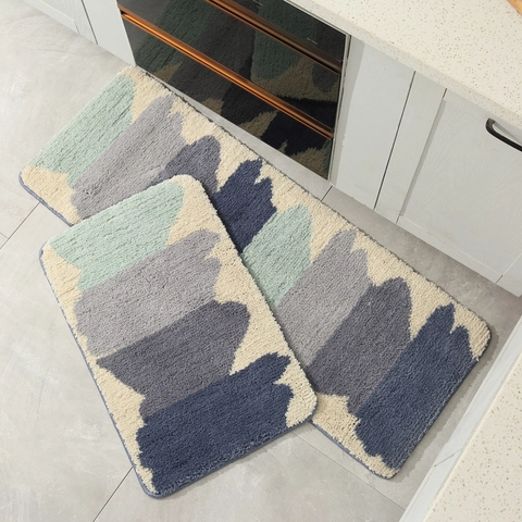 Tappeti Da Cucina Geometrici Astratti Antiscivolo Assorbenti In Fibra Di Poliestere Stile Nordico Moderno Decorazione Casa