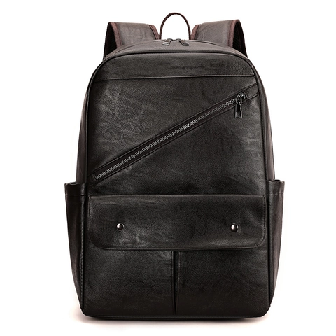Zaino Da Lavoro Da Uomo Pelle PU Trama Litchi Impermeabile Grande Capacità Borsa Per Computer Viaggio Casual Pendolare