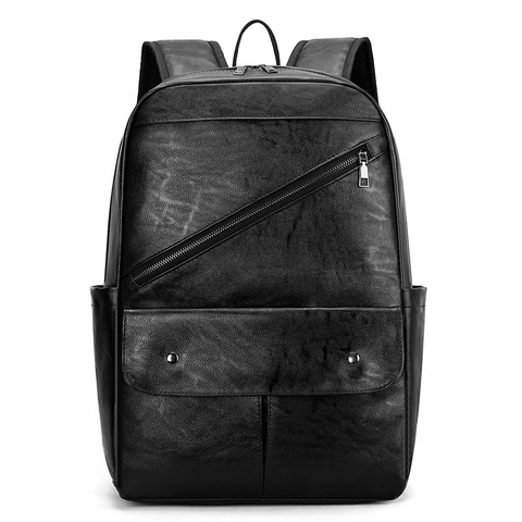 Zaino Da Uomo In Pelle PU Business Casual Borsa Per Laptop Grande Capacità Impermeabile Pendolare Viaggio