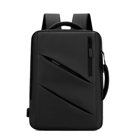 Men Business Laptop Backpack Minimalist Waterproof USB Charging Travel Bag Large Capacity Nylon School Backpack For Men