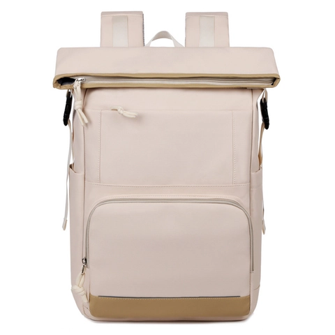 Zaino Roll Top Grande Capacità Oxford Resistente All'acqua Commuter Borsa Porta PC Business Viaggio Minimalista Moda Multi Tasche