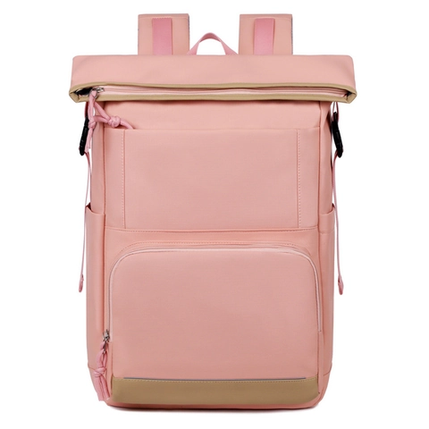 Zaino Roll Top Grande Capacità Oxford Resistente All'acqua Commuter Borsa Porta PC Business Viaggio Minimalista Moda Multi Tasche