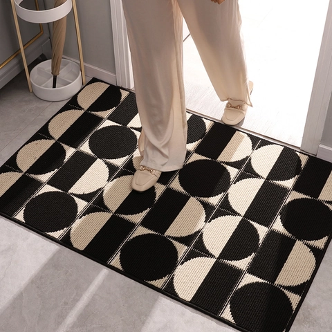 Zerbino Ingresso Geometrico Moderno Polipropilene Tappeto Antiscivolo Rimozione Polvere Tappeto Entrata Per Porta Interna