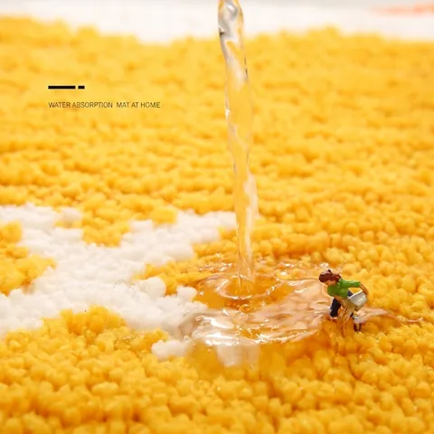 Tappetino da Bagno Assorbente Stile Crema Antiscivolo in Microfibra con Motivo a Nuvola Spessa Tappeto da Bagno Floccato per Doccia