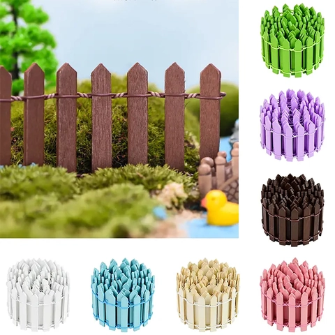 Miniature Clôture En Bois Flexible Pour Micro Paysage DIY Succulente Pot Décor Jardin De Fées Ornements