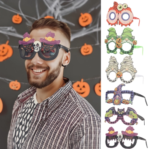 Halloween Party Brille Kürbis Fledermaus Totenkopf Mumie Gnom Dekor Kunststoff Brille Für Cosplay Kostüm Party Fotografie Requisiten