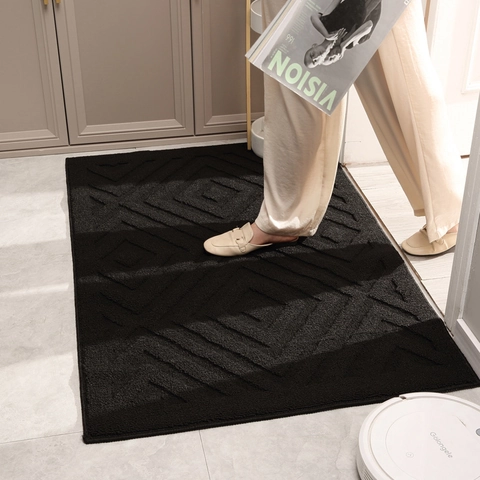 Zerbino Da Interno In Polipropilene Antiscivolo Assorbente Tappeto Motivo Geometrico Rilievo Ingresso Cucina Antipolvere