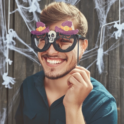 Halloween Party Brille Kürbis Fledermaus Totenkopf Mumie Gnom Dekor Kunststoff Brille Für Cosplay Kostüm Party Fotografie Requisiten