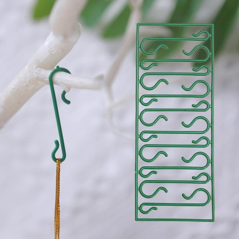 Ganci Per Ornamenti Di Natale A Forma Di S In Plastica Mini Appendiabiti Per Decorazioni Albero Decorazione Festiva Verde