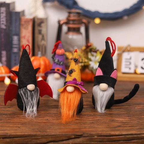 Gnomi di Halloween Ornamenti di Peluche Bambola Gnomo Senza Volto Pipistrello Gatto Ragno Zucca Tema Per Casa Festa Decorazioni Halloween