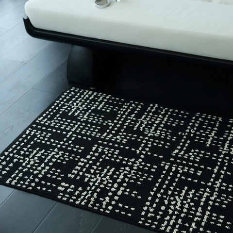 Modern Minimalist Geometric Door Mat Non-Slip TPR Bottom Washable Entryway Rug French Style Home Floor Mat Decor