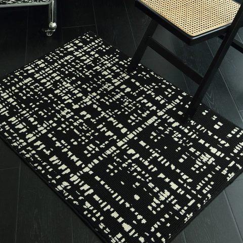Modern Minimalist Geometric Door Mat Non-Slip TPR Bottom Washable Entryway Rug French Style Home Floor Mat Decor
