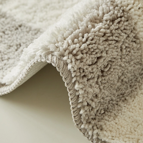 Tappetino Bagno Scacchiera Peluche Assorbente Antiscivolo Per Bagno Camera Da Letto Ingresso Rettangolare Morbido