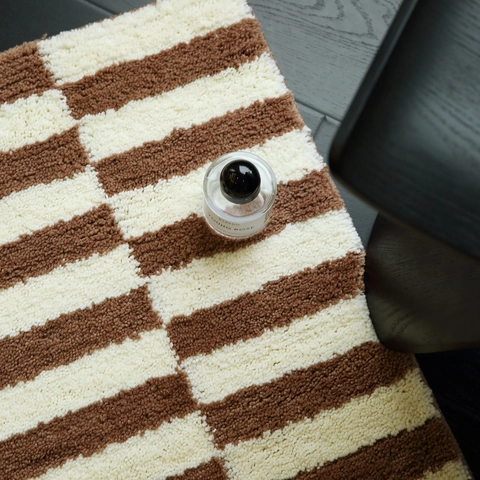 Vintage Geometric Striped Floor Mat Absorbent Thickened Non Slip Bath Rug Machine Washable For Bathroom Bedroom Hallway