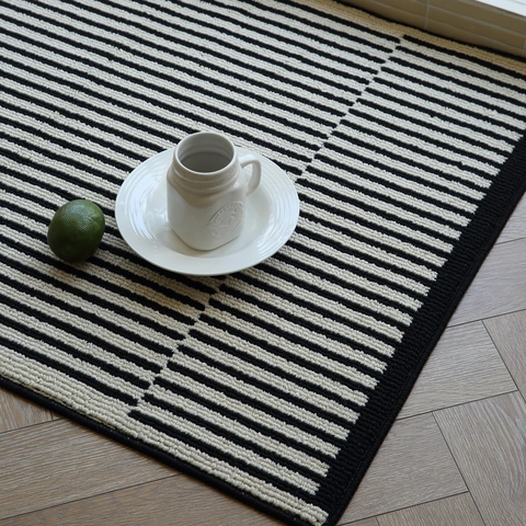 Zerbino A Righe Moderno Tappeto In Polipropilene Lavabile Antiscivolo Per Ingresso Camera Da Letto Soggiorno Decorazione Geometrica
