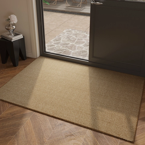 Tappetino d'Ingresso a Strisce in Tessuto Moderno Minimalista Fibra di Polipropilene Lavabile per Interni Tappeto Antiscivolo per Casa Corridoio Cucina