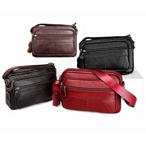 Borsa A Spalla In Vera Pelle Per Donna Morbida Pelle Di Vacchetta Motivo Litchi Tasche Multiple Con Cerniera Borsa A Tracolla Casual