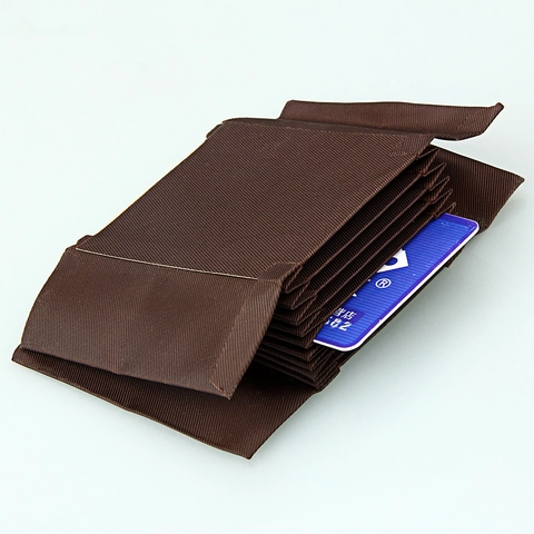 Accordion Style Multiple Slot Card Holder Insert High Density Polyester Woven Fabric Vertical Organizer For Wallets Purses