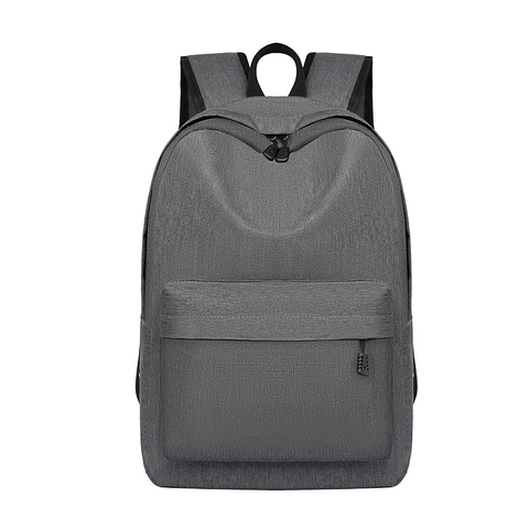 Men Casual Oxford Cloth Backpack Large Capacity Minimalist School Bag Solid Color Water Repellent Travel Laptop Backpack