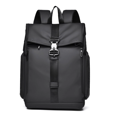 Waterproof Coated Business Backpack Large Capacity Roll Top Laptop Bag For Men Women Commute School Travel Minimalist Daypack