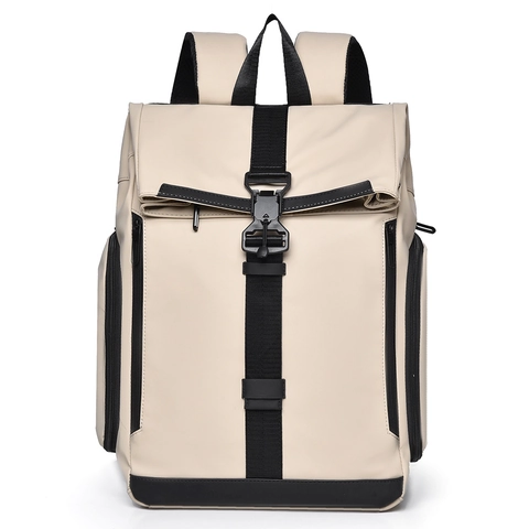 Waterproof Coated Business Backpack Large Capacity Roll Top Laptop Bag For Men Women Commute School Travel Minimalist Daypack