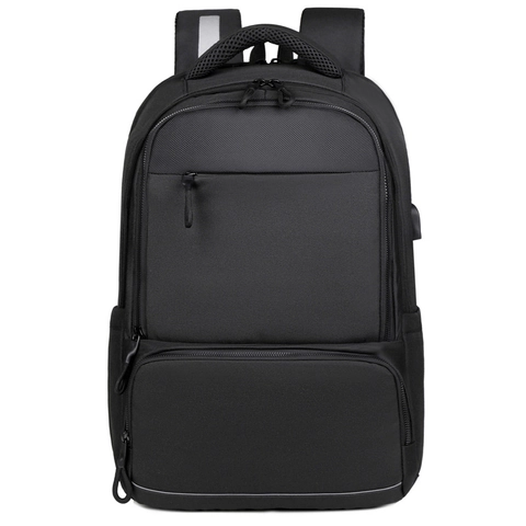 Zaino Porta PC Business Tessuto Oxford Porta USB Striscia Riflettente Grande Capacità Viaggio Uomo Donna Minimalista