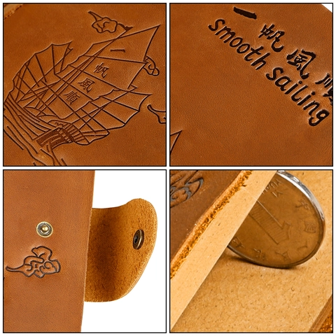 Vintage Crazy Horse Genuine Leather Notebook Handmade Embossed Rose Sailboat Journal Diary Retro Business Writing Pad
