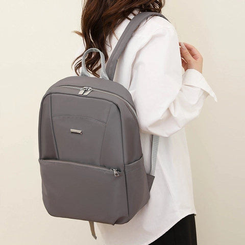 Mochila Para Mujer Estilo Coreano Simple Nylon Impermeable Gran Capacidad Viaje Bolso Informal Mochila Para Estudiantes