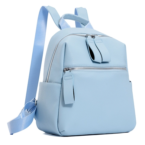Mochila de Moda para Mujer de Cuero PU con Grano de Litchi Gran Capacidad Bolsa de Viaje Casual para Conmutar