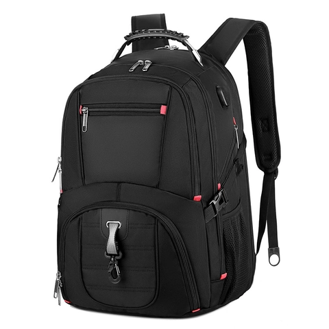 Mochila De Viaje De Negocios De Gran Capacidad Para Hombre Bolsa Para Portátil Impermeable 16 Pulgadas Con Puerto De Carga USB Asa De Cable De Acero Mochila De Oficina
