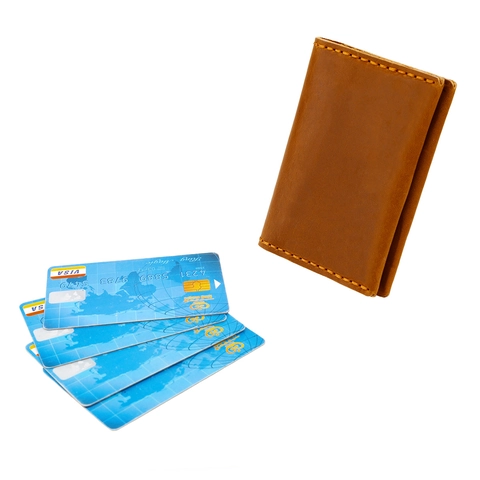 Vintage Crazy Horse Genuine Leather Card Holder RFID Blocking Top Layer Cowhide Bifold Case For Men Women Daily Use
