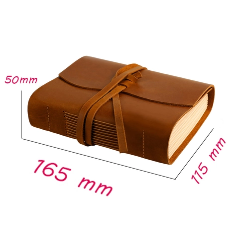 Vintage Handmade Genuine Cowhide Leather Notebook Refillable Journal Diary With String Tie Closure Retro Office Writing
