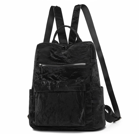 Vintage PU-Leder Rugzak Vrouwen Grote Capaciteit Rimpeltextuur Multi Pocket Casual Reizen School Schoudertas Daypack