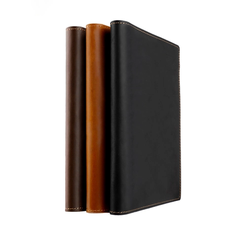 Portfolio Aziendale In Vera Pelle Copertina Per Notebook B5 Porta Penne Slot Per Carte Custodia iPad Retro Folio