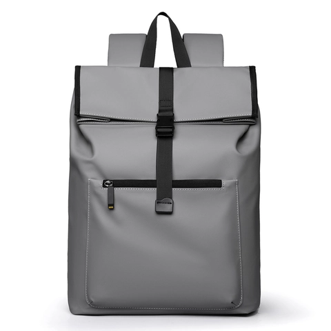 Modern Minimalist Waterproof Business Backpack For Men Large Capacity Coated Fabric Laptop Backpack For Commuting Travel
