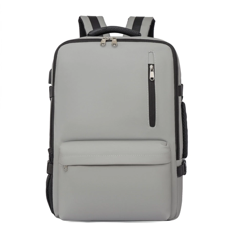 Expandable Business Travel Backpack Large Capacity Waterproof Laptop Bag USB Charging Port Minimalist Professional