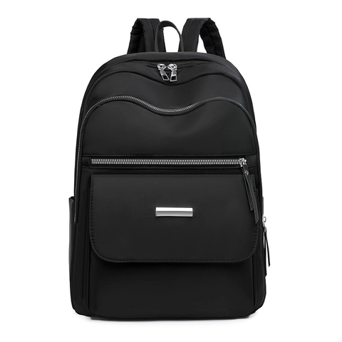 Sac à Dos Décontracté en Nylon pour Femmes Grande Capacité Sac d'École pour Ordinateur 15,6 Pouces Sac de Voyage Imperméable