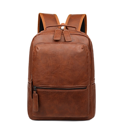Zaino Business Uomo Pelle PU Impermeabile Pendolare Borsa Computer Vintage Viaggio Grande Capacità