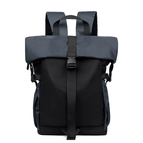 Zaino Nylon Impermeabile Roll Top Funzionale Tattico Grande Capacità Ciclismo Viaggio Urbano Esterno Pendolare Uomini