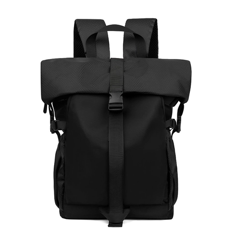 Zaino Nylon Impermeabile Roll Top Funzionale Tattico Grande Capacità Ciclismo Viaggio Urbano Esterno Pendolare Uomini