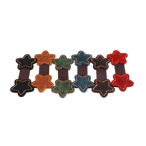 Segnalibro Magnetico A Forma Di Stella Portapenna In Vera Pelle Accessorio Per Cancelleria Vintage Per Quaderno Fatto A Mano