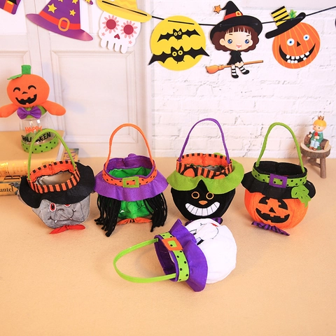 Halloween Snoepzakjes Cadeautas Niet Geweven Stof Fluweel Cartoon Geest Vampier Feestartikelen Kinderen