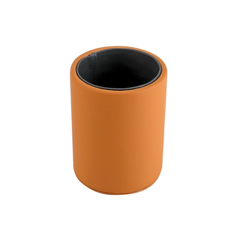 Genuine Cowhide Leather Desk Pen Holder Office Stationery Storage Box Minimalist Pencil Cup Desktop Organizer For Office