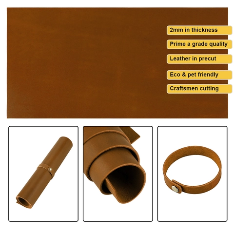 Sous-main en Cuir Véritable Antidérapant Imperméable Protection de Bureau pour Écriture Artisanat DIY Multi Couleur