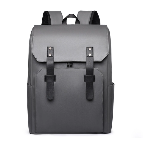 Zaino Da Uomo In Pelle PU Grande Capacità Borsa Per Laptop Business Viaggi Pendolarismo Resistente All'acqua Semplice