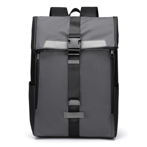 Sac à Dos d'Affaires de Grande Capacité pour Hommes en Cuir PU Sac d'Ordinateur 15,6 Pouces Minimaliste Urbain Résistant à l'Eau Voyage