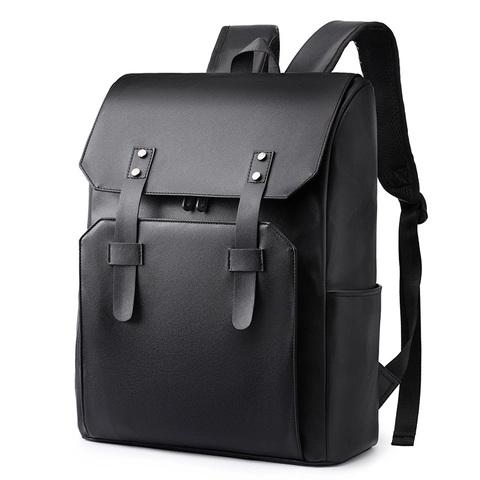 Zaino Casual Da Uomo In Pelle PU Borsa Per Laptop Grande Capacità Resistente All'acqua Business Viaggio Scuola Minimalista