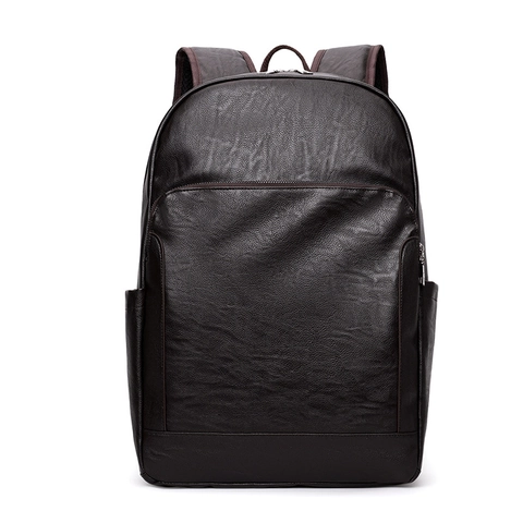 Zaino Business Uomo Pelle PU Trama Litchi Impermeabile Grande Capacità Laptop Viaggio Moda Casual